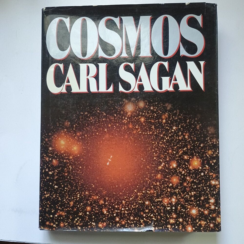 COSMOS by Carl Sagan HCDJ First Edition /2nd printing Vintage 1980